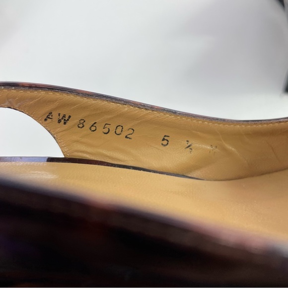 Stuart Weitzman Slingback Tortoise Shell Point-Toe Wedge Heels‎ - Picture 14 of 16